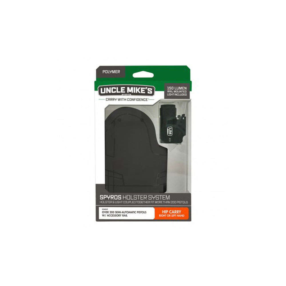 Holsters Uncle Mikes 4.50" SPYROS MULTIFIT HOLSTER W/150 LUMEN LED